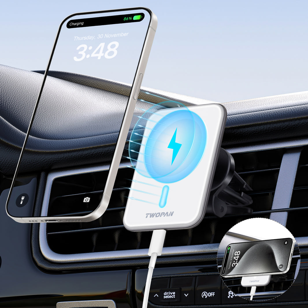 Twopan Magnetic Wireless Car Charger with Magsafe
