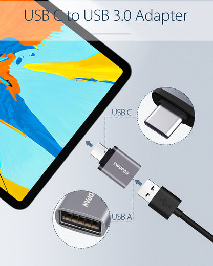 Twopan 5Gbps USB-C to USB-A Male Adapter