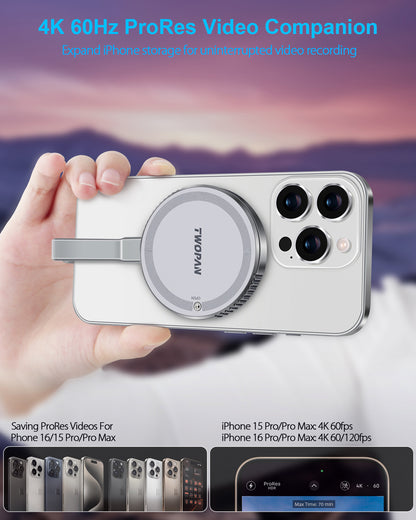Twopan M.2 NVMe SSD Enclosure 2230 10Gbps with MagSafe
