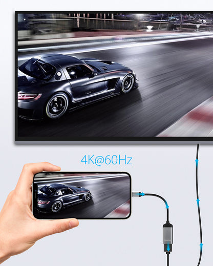 Twopan USB-C to HDMI Adapter 4K 60Hz – High-Resolution USB Type-C to HDMI Cable for MacBook Pro/Air, iMac, iPad Pro, XPS, Yoga, EliteBook, Chromebook, Galaxy & More