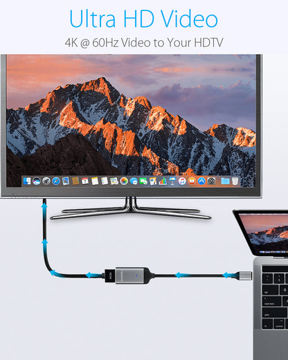 Twopan USB-C to HDMI Adapter 4K 60Hz – High-Resolution USB Type-C to HDMI Cable for MacBook Pro/Air, iMac, iPad Pro, XPS, Yoga, EliteBook, Chromebook, Galaxy & More